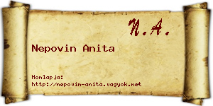 Nepovin Anita névjegykártya